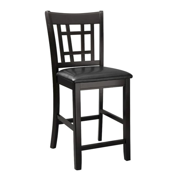 Lexicon Junipero Dark Cherry finish Counter Height Upholstery Chair (Set of 2)