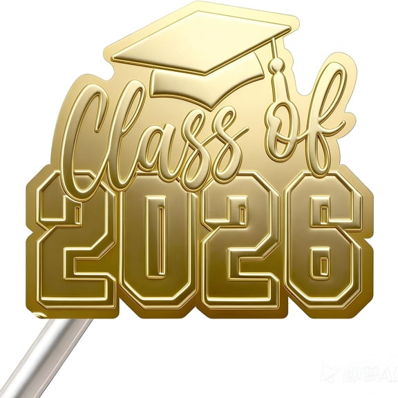 CCOCC 60pcs Class of 2026 Graduation Stickers, 2 Inch Clear Gold Foil Waterproof Vinyl Stickers for Graduation Party, Envelope Seals,Decorations (Class of 2026, Embossed Gold)
