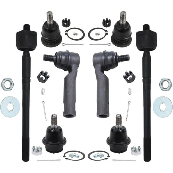 Detroit Axle - 8pc Front Suspension Kit for Toyota 2005-2018 Tacoma 4 Upper Lower Ball Joints 4 Outer Inner Tie Rod Ends 2006 2007 2008 2009 2010 2011 2012 2013 2014 2015 2016 2017 Replacement