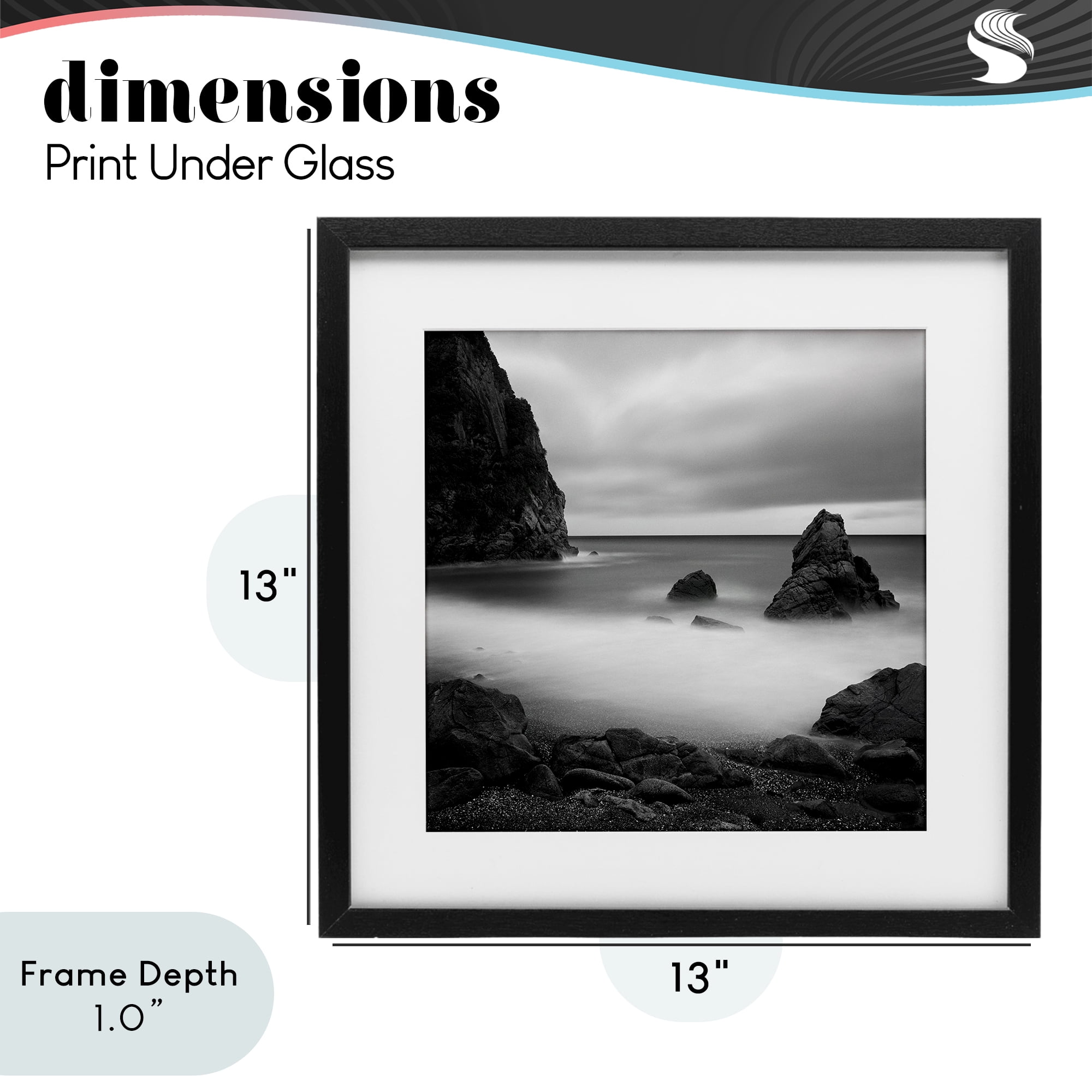 Stupell Industries Clear To The Horizon Black Framed Print Under Glass, design by Chip Forelli