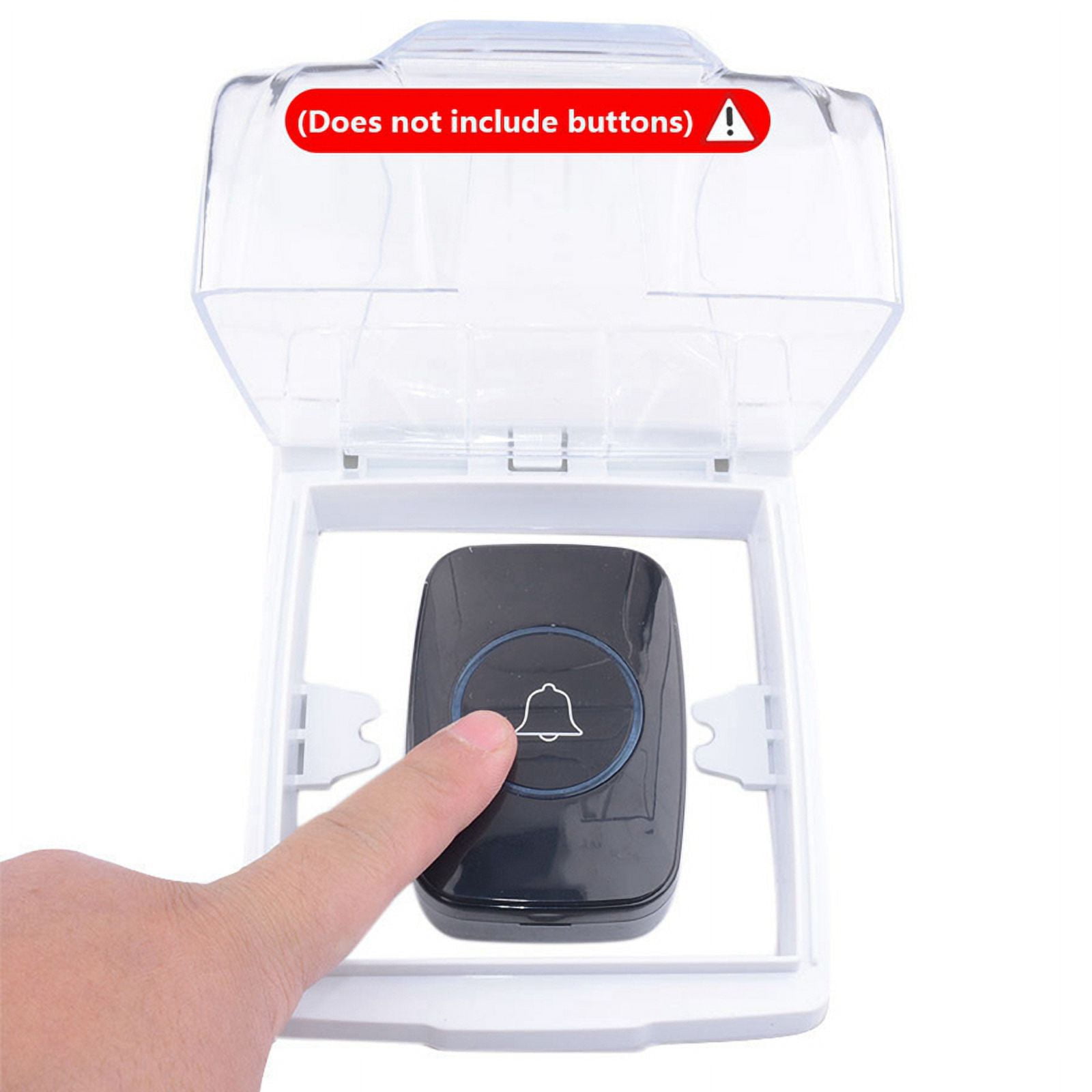 Doorbell Rain Cover, Doorbell Cover, House Shape Transparent Rain Cover