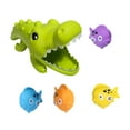 thumbnail image 3 of Juguetes de baño preescolar Crocodile Comiendo Pequeños Pescos Interactivos Decoración de la fiesta Lavado Juego de juguetes de ducha para niñas para, 3 of 9