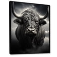 thumbnail image 2 of Designart "Animal African Grey Buffalo I" Animals Floater Framed Canvas Wall Art, 2 of 7