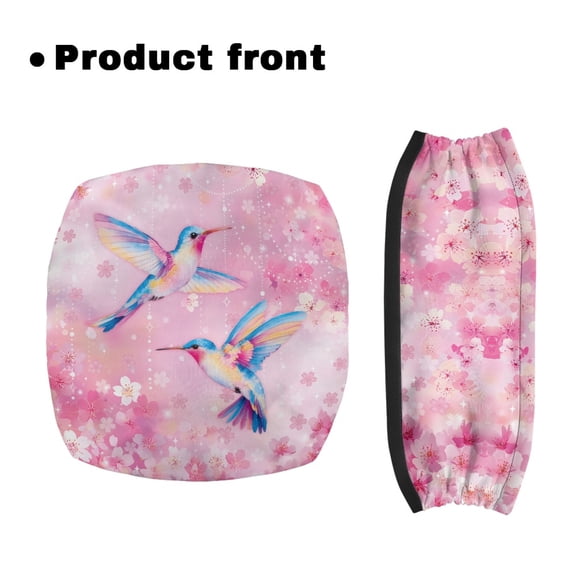 POLERO Pink Sakura Bird Rollator Seat Cover, with Elastic Band Seat for Walker Polyester Fabric Dust Cover Non-Slip Cover Walker Seat Cushion