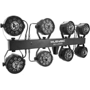 MUSYSIC MU‑L53GG Professional 8‑Par RGB LED DJ Lighting System – DMX, Auto, Sound Modes, Tripod Stand, Remote Control, Stage and Uplighting