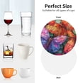 thumbnail image 4 of KLL Drink Coasters Set Round Shape of 4,PU Leather Absorbent Coasters Set Decorative Coffee Cup Coasters Housewarming Gift for Home Decor-Colorful Butterfly Cluster, 4 of 5