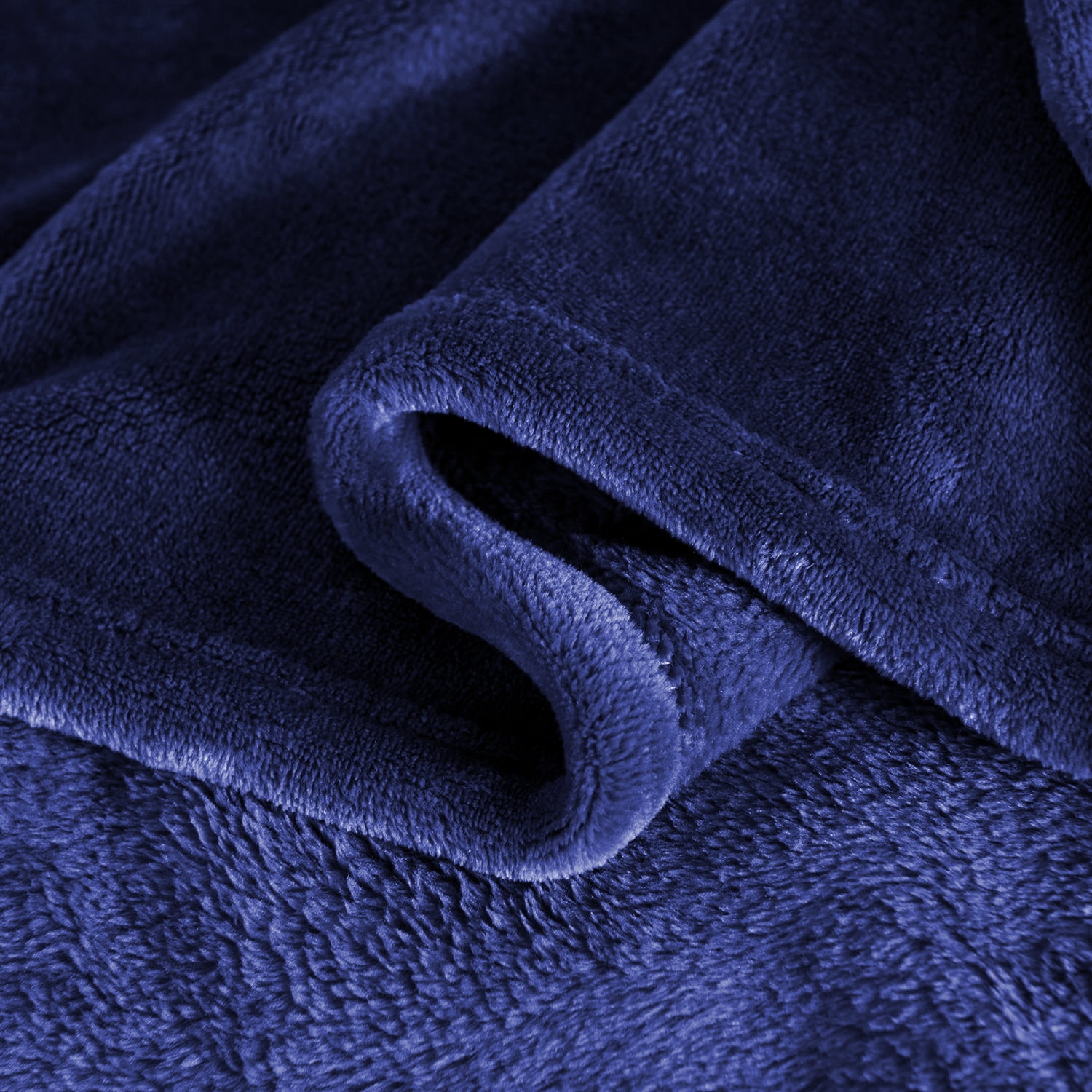 JML Fleece Blanket Flannel Blanket Couch Navy King 79"X89" Soft Lightweight Bed Blanket