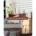 thumbnail image 2 of Lámpara de mesa EDISHINE Mid Century Pull Chain Switch Wood, 2 of 7