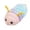B001- Blue, variant on Stuffed Bug Animal, Cute Kawaii Plush, Small Caterpillar Pillow, Soft Fabric Bedtime Companion, 12X4 in Pastel Tie-Dye Yellow Caterpillar Toys, No Hard Internal Parts, Safe for