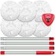 thumbnail image 1 of wonima02 Spin Mop Replace Head, Base, Handle Compatible with EasyWrin Microfiber Spin Mop, 6 Mop Refills Replacement Heads, 30-58in Mop Handle and 1 Mop Base Combo Set, 1 of 1