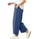 thumbnail image 5 of TaTaai Women Casual Loose Lounge Sweatpants Wide Leg Oblique Cuff Long Pants With Tie Pockets Soft Lightweight Breathable Machine Washable No Fading Daily Street Wear Gift, 5 of 6