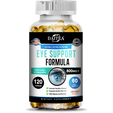 Eye Health Supplement - Lutein & Zeaxanthin - Supports Eye Strain, Dry Eyes, and Vision Health - Clinically Proven Ingredients 800mg Vitamin Supplement - 120 Softgels