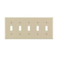 thumbnail image 1 of Leviton 86023-000 Toggle Wall Plate  Ivory - 5 Gang, 1 of 1