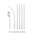 thumbnail image 2 of Signworld 16' Advertising Swooper Flag Pole Hardware with Ground Spike - Pack of 4, 2 of 3
