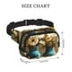 thumbnail image 4 of Fotbe Rustic Daisy Mason Jars Cangurera Cuadrada con Estampado de Doble Capa, Bolsa de Cintura Ajustable Mini para Hombres y Mujeres, 4 of 9