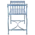 thumbnail image 3 of SAFAVIEH Brielle Outdoor Patio Traditional Garden Bench, Antique Blue, 3 of 8