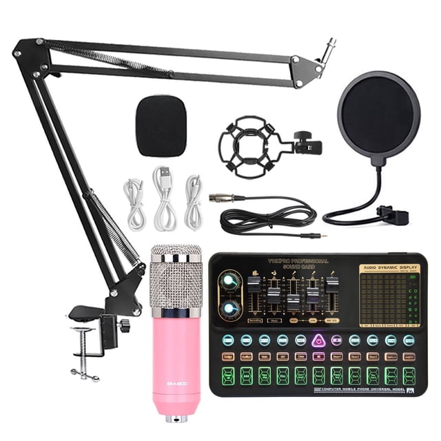 BM800 V10XPro Mixeur Carte Son Studio Audio Mixeur Réduction de Bruit Microphone Diffusion Vocale Enregistrement Informatique