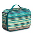 thumbnail image 1 of Tribal Antique Pattern Lunch Bag – Rustic Style Geometric Thermal Bento for Style-Conscious, 1 of 6