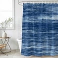 thumbnail image 6 of Navy Blue Shower Curtain Set - Extra Long 72" x 96" Washable Bathtub Curtain with 12 Hooks, Vintage Modern Abstract Art Ombre Waterproof Fabric Stall Shower Curtains for Bathroom/Bathtub Décor, 6 of 6