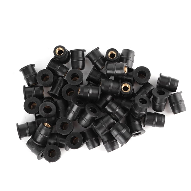 Tuercas de Goma M5, Herramienta de Fijación de Carenado de Parabrisas de Motocicleta Métrica de 5 mm, Tuercas de Goma Universales para Parabris de 5 mm
