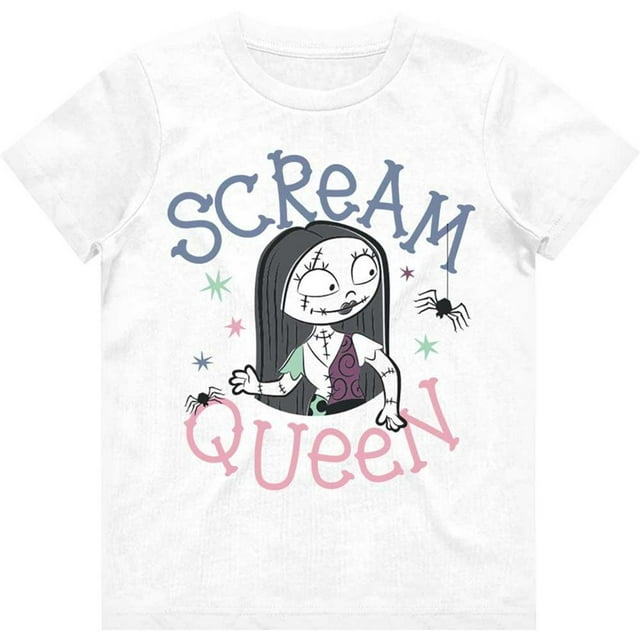 Nightmare Before Christmas T-Shirt en Coton pour Filles Scream Queen