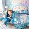 thumbnail image 4 of Manfei Watercolor Axolotl Print 7 Pieces Full Size Bedding Sets,3D Printed Salamander Full Size Bed in a Bag,Navy Blue Reversible, 4 of 7