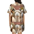 thumbnail image 6 of Susaid Cute Alpaca in Daze Print Women's Pajama Set, Button-Up Sleepwear with Elastic Waist Shorts, Perfect for Lounging, Yoga, Beach, and Casual Wear-Small, 6 of 7