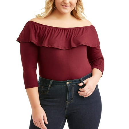 Junior Plus Off the Shoulder Bodysuit