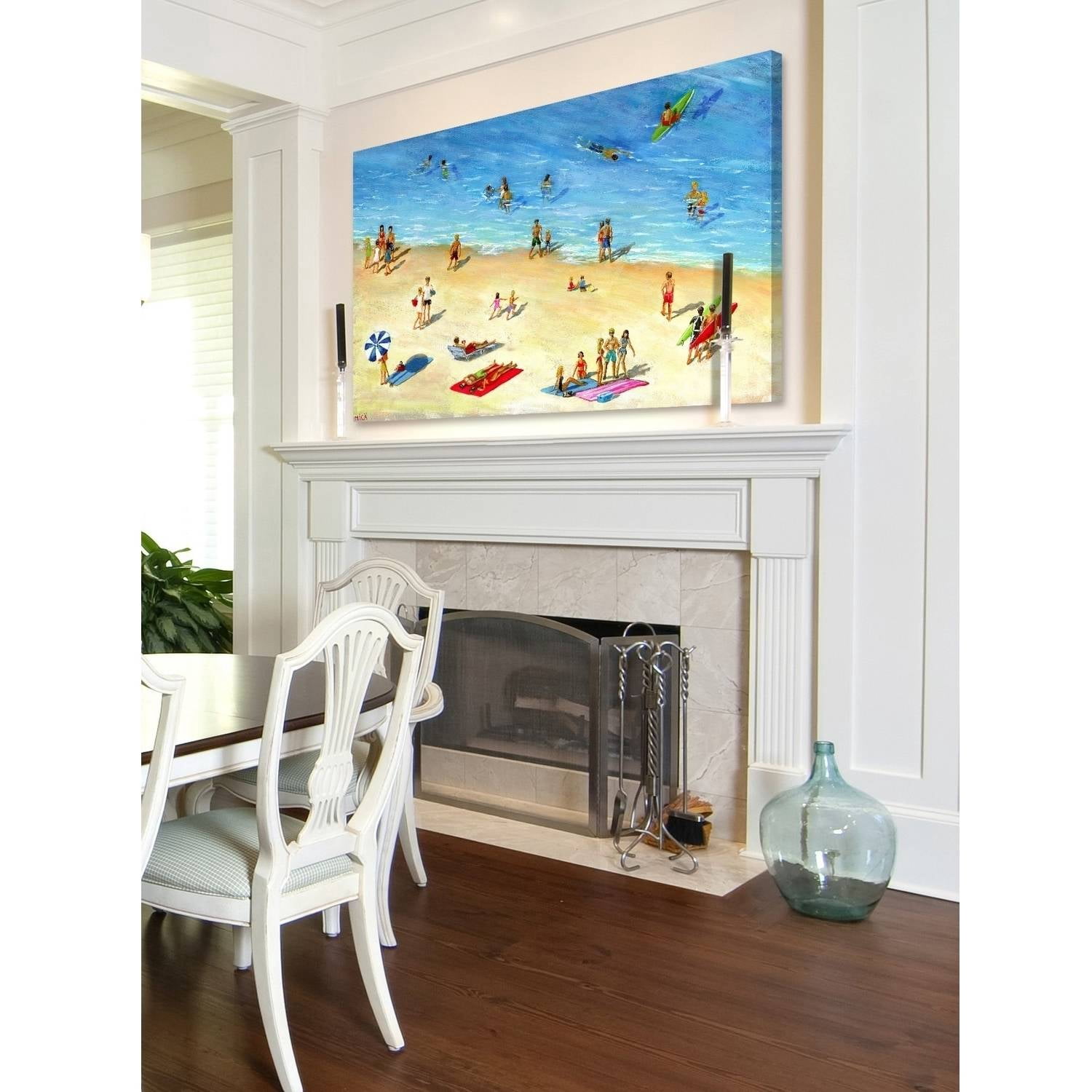 "Fun at the Beach" Painting Print on Wrapped Canvas