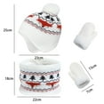 thumbnail image 2 of TEDOYE Toddler Chicminie 3 Pcs/Sets Children Hat Neck Warp Gloves Sets Thickened Print Knitted Heat Retention Windproof Keep Warm Girls Boys Outdoor Scarf Gloves Sets Breathable Wear, L, 2 of 3