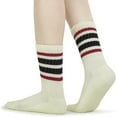thumbnail image 6 of YooGuoGuo Striped Crew Socks Women - Retro Novelty Socks - Stretchy Casual Athletic Cotton Sock Size 5-11, 6 of 6