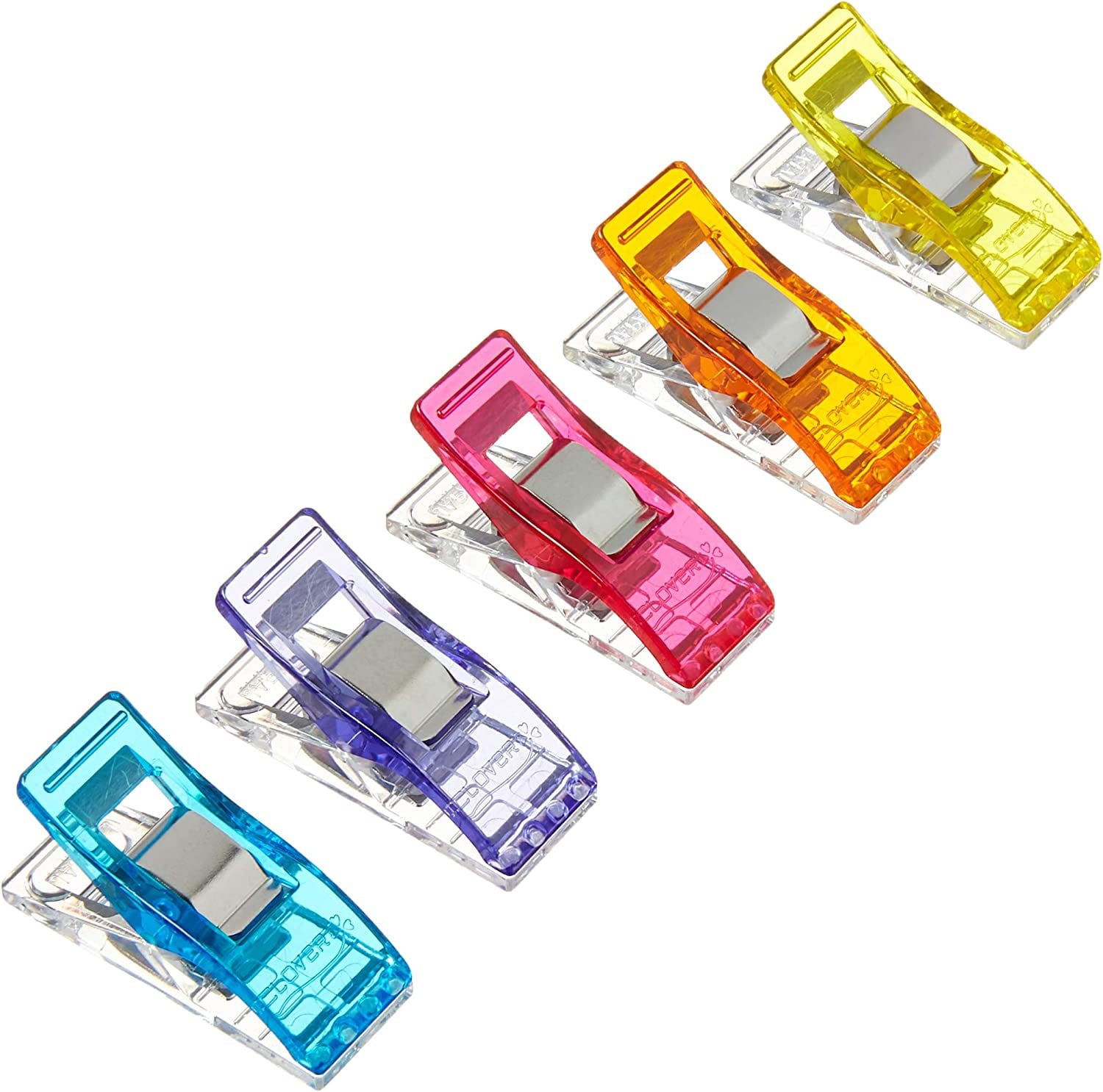 Clover 3183 50-Piece Wonder Clips Assorted Colors 