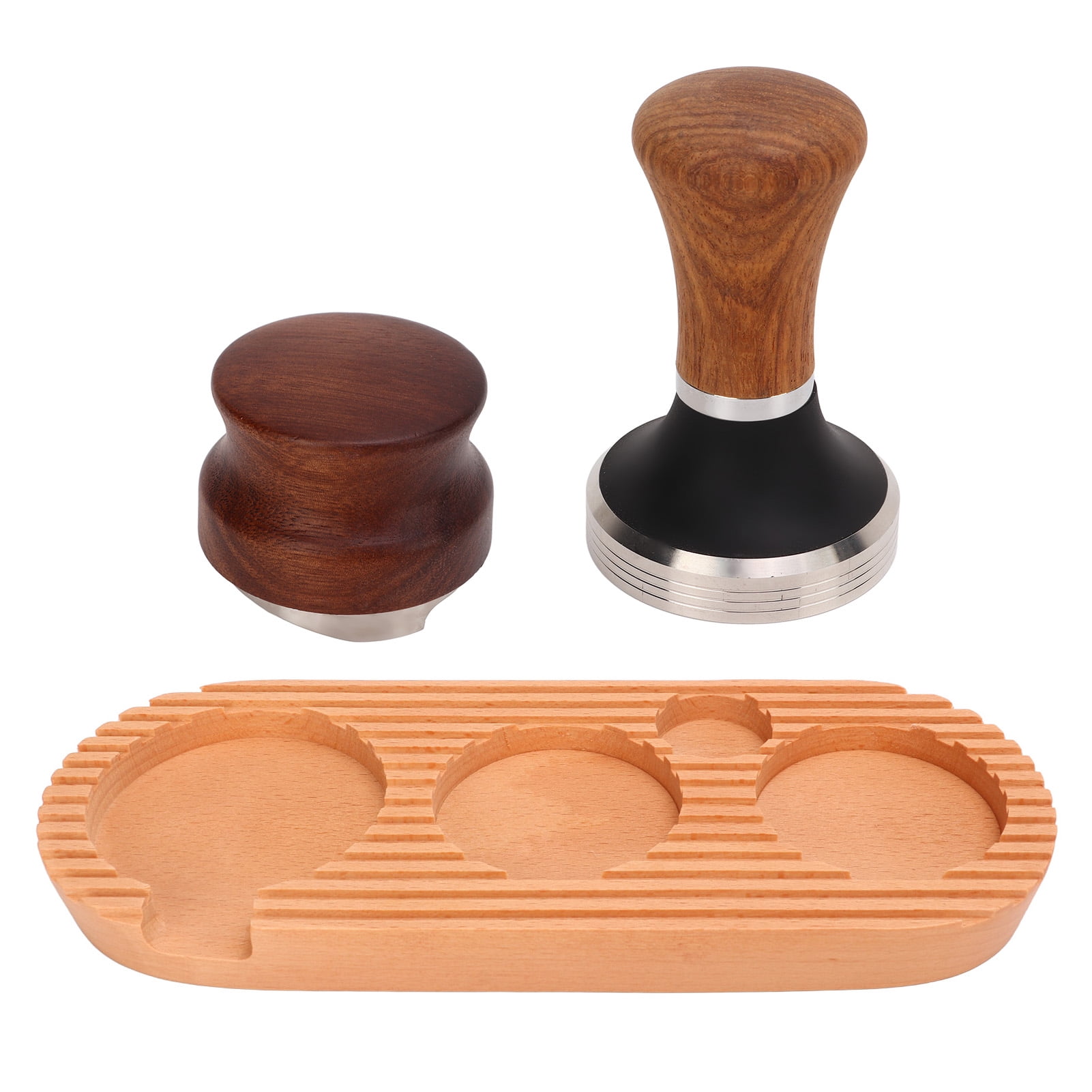 Coffee Tamping Set, Wooden Handle Coffee Hammer Tamping Kit, Hand Coffee Tamping Tool For