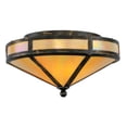 thumbnail image 2 of Meyda Tiffany 140867 Craftsman Prime 2 Light 16" Wide Semi-Flush Ceiling Fixture - Black, 2 of 5