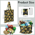 thumbnail image 4 of Summer Floral Sunflower Print Reusable Tote - Durable & Spacious Shopping Bag for Commuters, 4 of 6