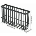 thumbnail image 2 of Large Wrap Holder Metal Hanging Basket Cupboard Door/Cabinet Door/Pantry Door/Wall Mounted Storage Basket Self Adhesive Storage Basket for Kitchen Organization No Drilling Required Black, 2 of 7