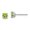 White, variant on Mother's Day Gift 14K White Gold Square Step Princess-cut Peridot Stud Earrings for Women
