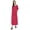 Magenta, variant on Inkmeso Solid Long Nightgown For Womens V-Neck Loungewear Casual Sleep Dress With Pockets
