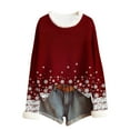 thumbnail image 4 of Craaazy Christmas Long Sleeve Tops for Women Trendy Oversized Crewneck Xmas Fall Pullover Gifts, 4 of 7