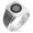 Silver, variant on Stainless Steel Sakakibara Samurai Crest Needle Stripe Pattern Biker Style Polished Ring