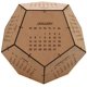 thumbnail image 1 of Calendario de mesa, Kit de bricolaje, adorno de escritorio para el hogar y la Oficina, calendario de madera geométrico tridimensional rústico, calendario de escritorio JM, 1 of 4