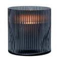 thumbnail image 5 of (4 pack) Better Homes & Gardens Smoke Glass Ribbed Hurricane Candleholder, 5", Medium, 5 of 12
