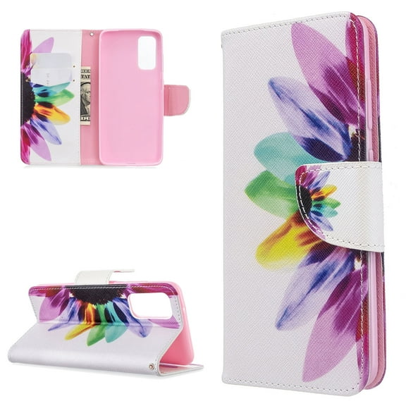 Galaxy S20 Ultra Case, Allytech PU Leather Slim Fit Kickstand Folio Flip Shockproof Full Protection Magnetic Clasp Cards Slots Pocket Purse Case Cover for Samsung Galaxy S20 Ultra 5G,Sunflower