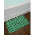thumbnail image 2 of Island Bath Mat, Tropical Pattern with Pink Chameleons on Palm Leaf Exotic Climate Nature Jungle, Plush Bathroom Decor Mat with Non Slip Backing, 29.5" X 17.5", Multicolor, by Ambesonne, 2 of 2