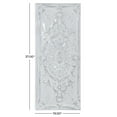 thumbnail image 3 of DecMode White Metal Scroll Wall Decor with Embossed Details, 3 of 8