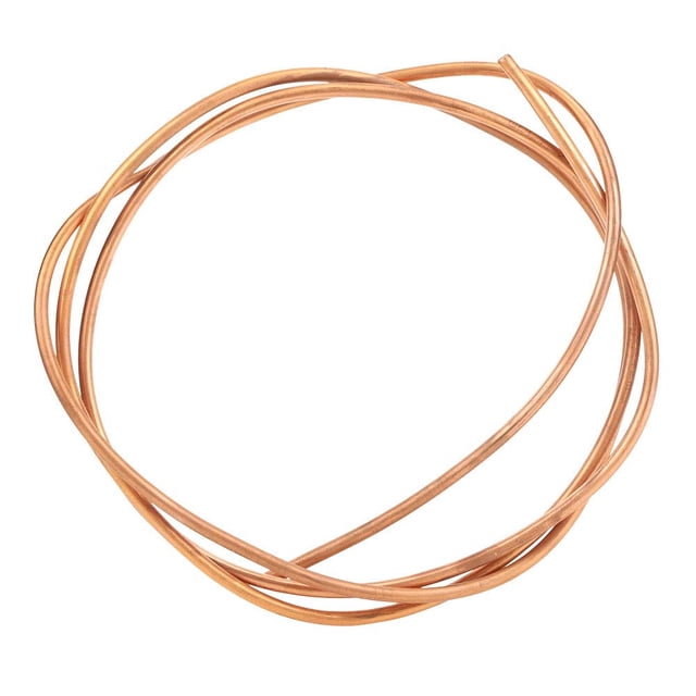 Tubo de cobre C1100 T2 de 2 m, mangueras de frenos, diámetro exterior de 6 mm y diámetro interior de 5 mm, manguera de bobina blanda para aire acondicionado y refrigerador