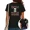 A-Black, variant on UNISHE Women's It's Only A Matter Of Time Print T-Shirt Hourglass Graphic Religious Top for Daily Outfit Black, M