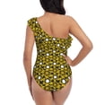 thumbnail image 5 of Honeii Sunflowers 2 for women's one-piece swimsuit featuring a chic one-shoulder design experience elegance and style in the water-Large, 5 of 6
