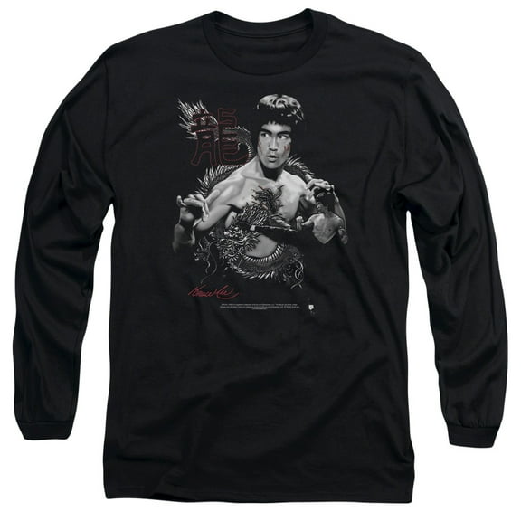 Bruce Lee Men's The Dragon Long Sleeve XX-Large Black