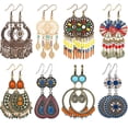 thumbnail image 2 of Pendientes de cuentas de hojas geométricas, estilo retro de corte, accesorios de cuentas, joyería de moda europea y americana, 2 of 6